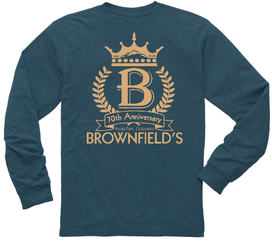 Brownfield's 70th Anniversary L/S Tee - Indigo