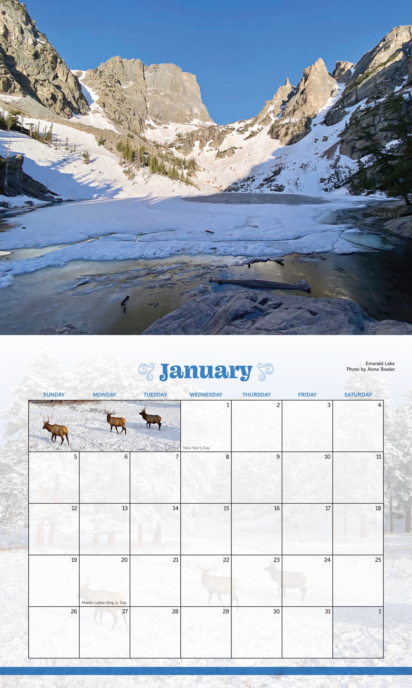 Calendar - RMNP 2025